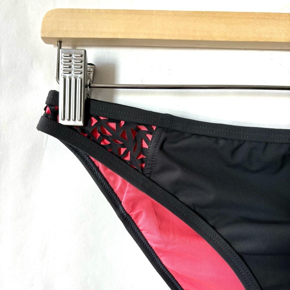 Oakley O-Laser Cut Triangle Brazilian 2 Piece Top Bottom Bikini Set Gray Small - Picture 11 of 17